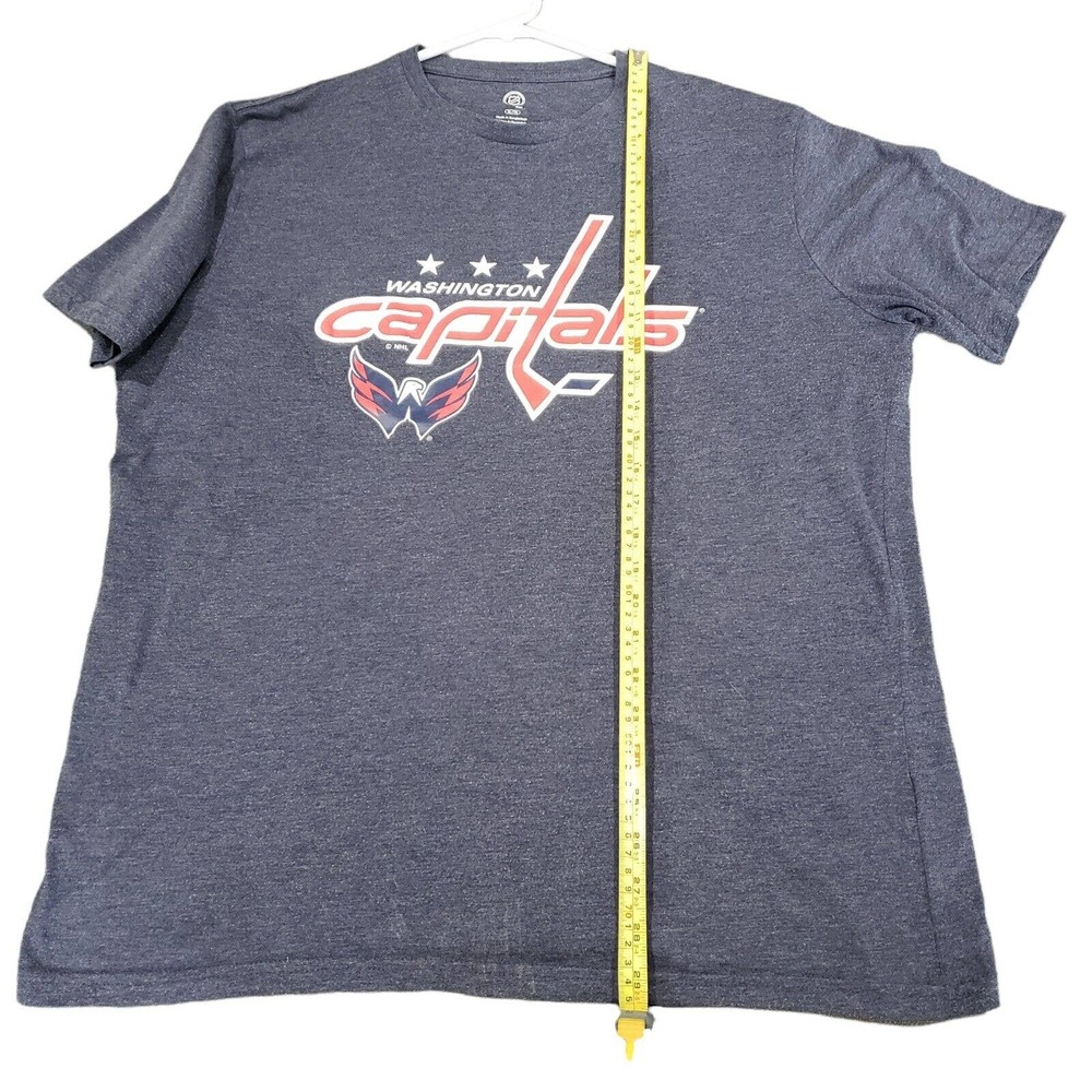 Washington Capitals T-shirt Official NHL Unisex XL Blue Gray Heathered Hockey